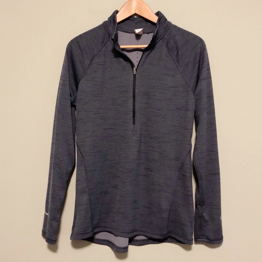 Champion Quarter Zip Gray Jacket - Medium